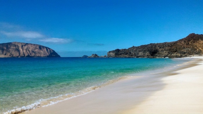 Spiaggia di Las Conchas con sabbia fine